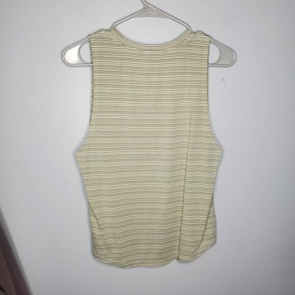Athleta Cloudlight Striped Muscle Tank Top Stripe Sage Green Athletic XS - Picture 7 of 9